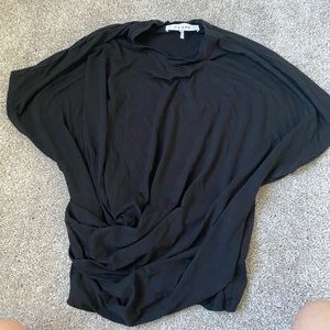 FRAME cross front cropped tee XS